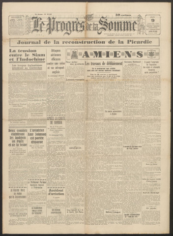 Le Progrès de la Somme, numéro 22249, 9 janvier 1941