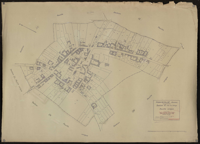 Plan du cadastre rénové - Forceville : section E
