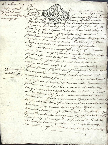 Etude de Me François De Hangest à Amiens (étude n°13). Minutes de l'année 1729