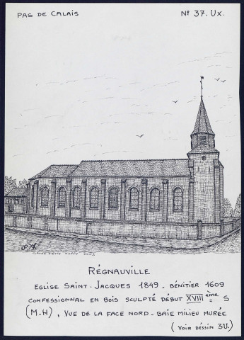 Regnauville (Pas-de-Calais) : église Saint-Jacques - (Reproduction interdite sans autorisation - © Claude Piette)