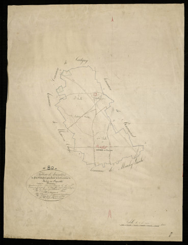 Plan du cadastre napoléonien - Estrees-Mons (Estrées-en-Chaussée) : tableau d'assemblage