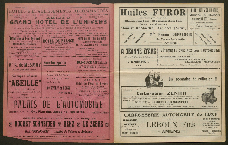 Automobile-club de Picardie et de l'Aisne. Revue mensuelle, 10e année, mars 1914
