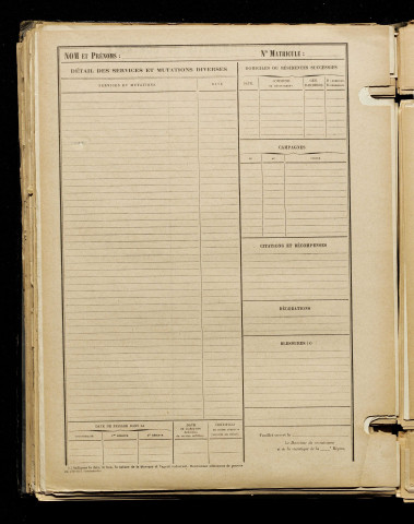 Kimber, François Joseph, né le 19 juillet 1898 à Paris 11e Arrondissement (Paris), classe 1918, matricule n° 175, Bureau de recrutement de Péronne