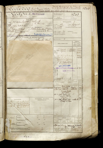 Leclercq, Paul Edouard Célestin, classe 1913, matricule n° 1204, Bureau de recrutement d'Abbeville