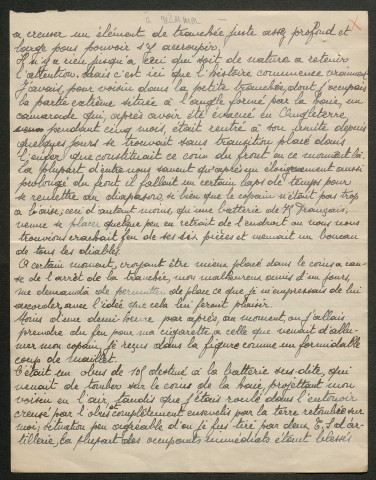 Témoignage de Anonyme 8 et correspondance avec Jacques Péricard