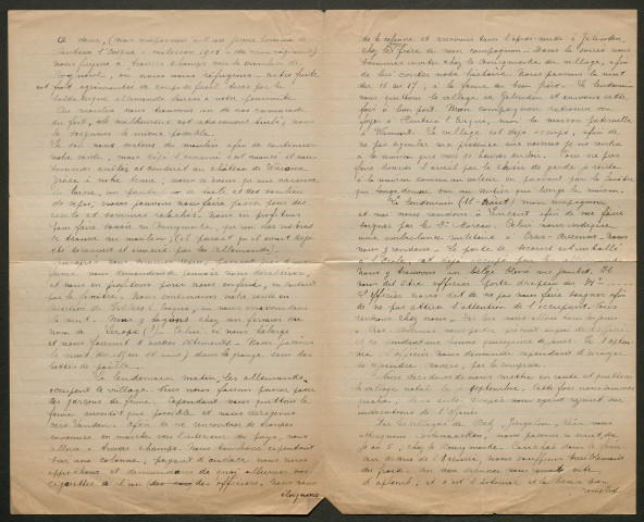 Témoignage de Colen, Pierre et correspondance avec Jacques Péricard