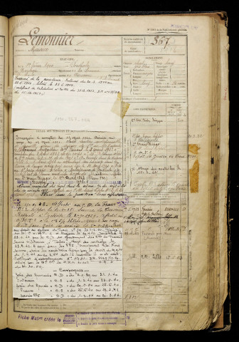 Lemonnier, Maurice, né le 01 février 1900 à Ponthoile (Somme), classe 1920, matricule n° 367, Bureau de recrutement d'Abbeville