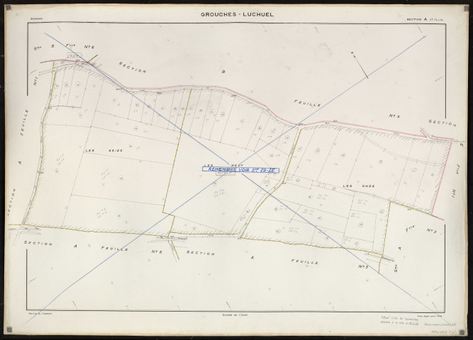 Plan du cadastre rénové - Grouches-Luchuel : section A2