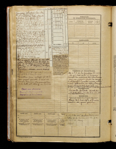 Dargaisse, Arthur Charles, né le 09 mai 1892 à Amiens (Somme), classe 1912, matricule n° 964, Bureau de recrutement d'Amiens