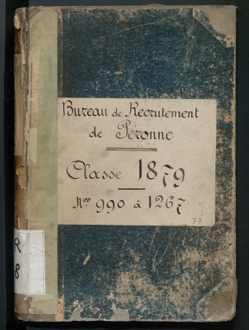 Péronne : feuillets matricules n° 990 à 1267 de la classe 1879