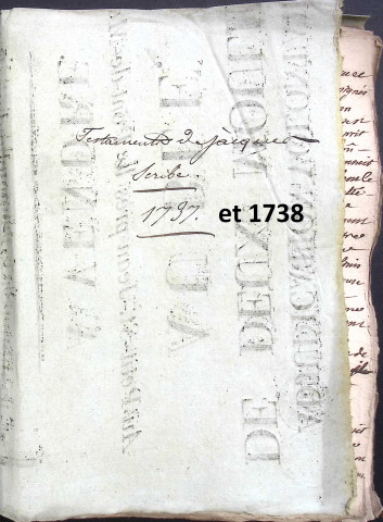 Etude de Me Jacques Scribe à Amiens (étude n°6). Minutes de l'année 1738