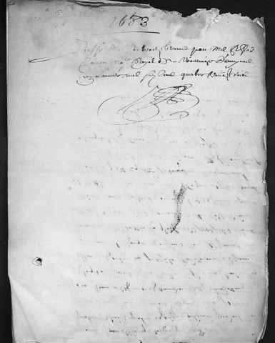 Etude de Me Philippe Caron à Amiens (étude n°1). Minutes de l'année 1683