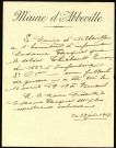 Le maire informe Mme Tacquet que le soldat Thiébaut Lucien du 156 RI 3e Cie, son filleul de guerre, a été tué le 16 avril 1917 à Verneuil