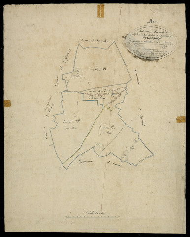 Plan du cadastre napoléonien - Yvrencheux (Yvrencheux) : tableau d'assemblage