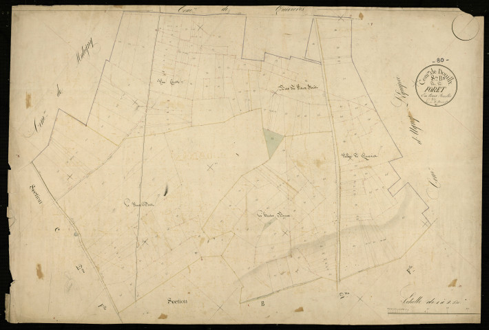 Plan du cadastre napoléonien - Douilly : Forêt, B3
