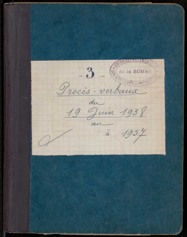 Procès-verbaux de l'Union départementale de la Somme