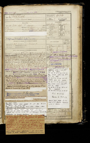 Sellier, André Jules Edmond, né le 23 juillet 1895 à Amiens (Somme), classe 1915, matricule n° 969, Bureau de recrutement d'Amiens