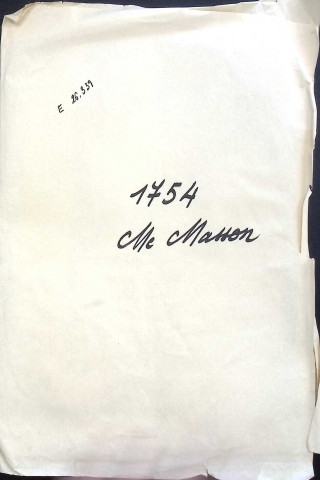 Etude de Me François Rémy Masson à Amiens (étude n°25). Minutes de l'année 1754