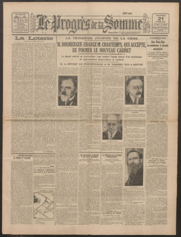 Le Progrès de la Somme, numéro 18438, 21 février 1930