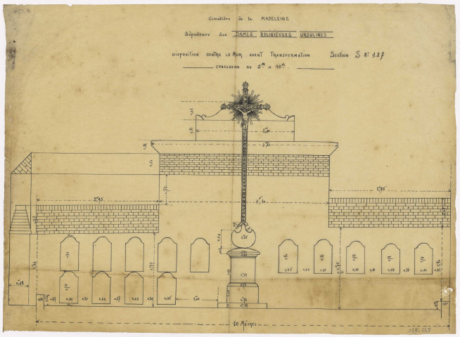 Amiens. Cimetière de la Madeleine. Sépulture des Dames Religieuses Ursulines