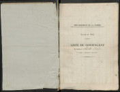 Liste du contingent départemental (par arrondissement et par canton) de l'année 1824