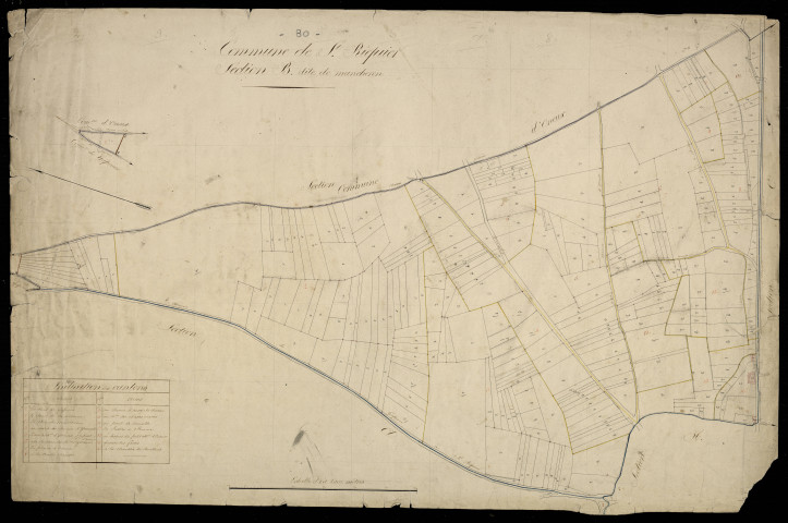 Plan du cadastre napoléonien - Saint-Riquier (Saint Riquier) : Mancheron (Le), B