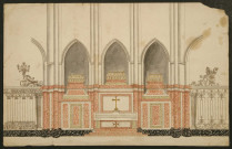 Projet de décor pour le sanctuaire de l'église abbatiale Saint-Pierre de Corbie