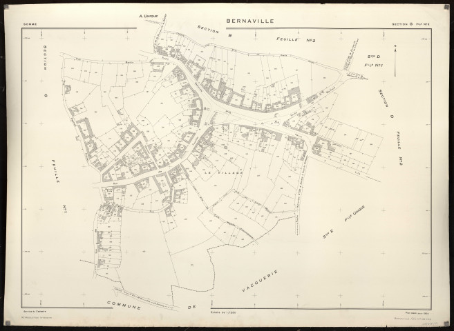 Plan du cadastre rénové - Bernaville : section G2