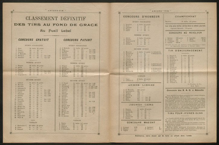 Amiens-tir, organe officiel de l'amicale des anciens sous-officiers, caporaux et soldats d'Amiens, numéro 8 (octobre 1924)