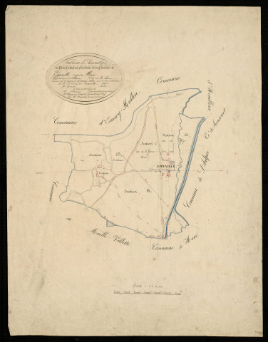 Plan du cadastre napoléonien - Eppeville : tableau d'assemblage