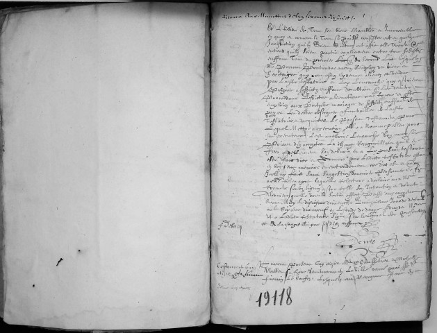 Etude de Me Jean Denis à Amiens (étude n°21). Minutes des années 1619-1620