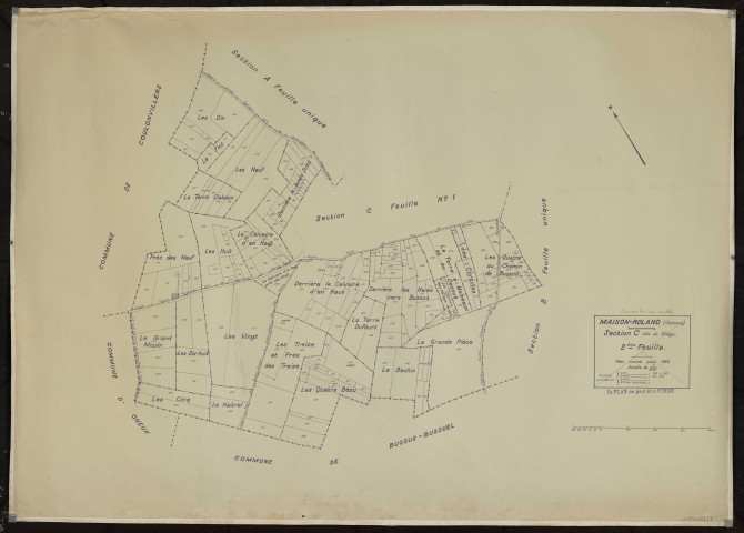 Plan du cadastre rénové - Maison-Roland : section C2