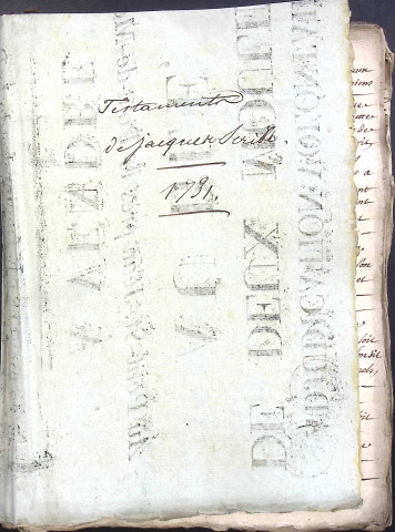 Etude de Me Jacques Scribe à Amiens (étude n°6). Minutes de l'année 1731
