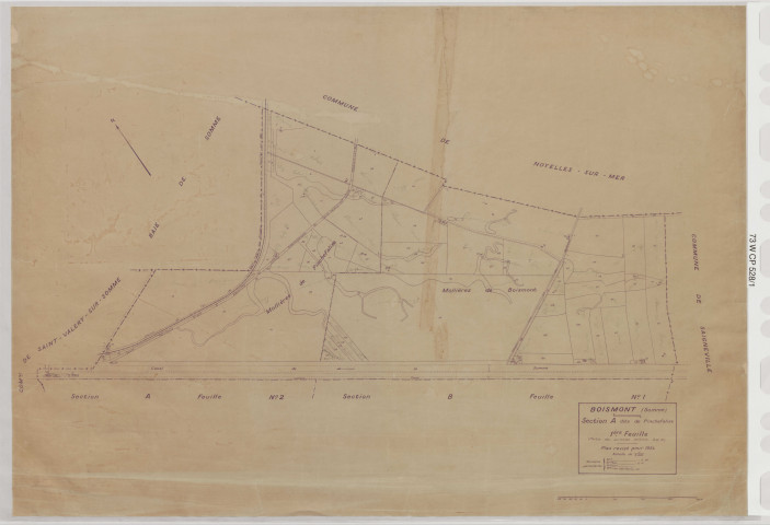 Plan du cadastre rénové - Boismont : section A1