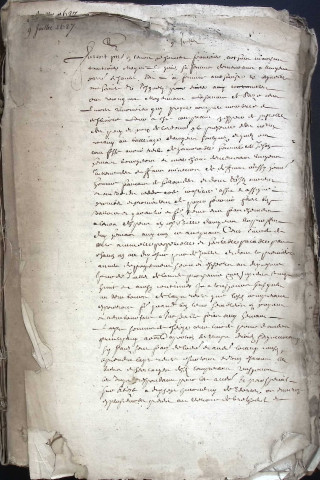 Etude de Me Jean Ricart à Amiens (étude n°9). Minutes de l'année 1627