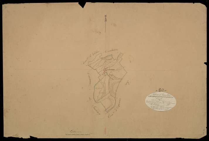 Plan du cadastre napoléonien - Lachapelle : tableau d'assemblage