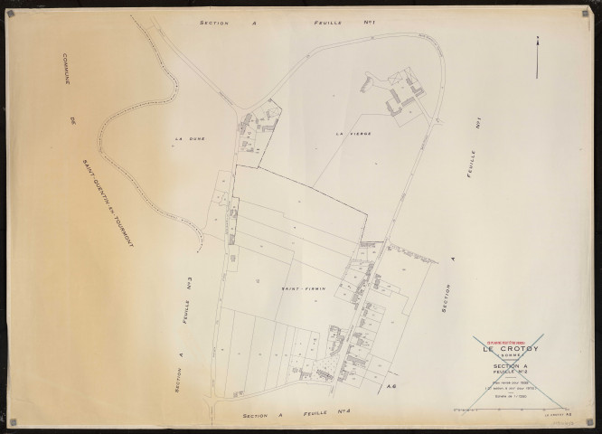 Plan du cadastre rénové - Le Crotoy : section A2
