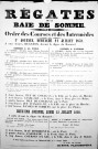 Régates de la Baie de Somme - Ordre des Courses et des Intermèdes
