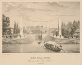 Canal de la Somme. Ouverture de l'écluse d'Amiens. 31 août 1825