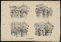 Chapiteaux de la cathédrale de Noyon. (Picardie)
