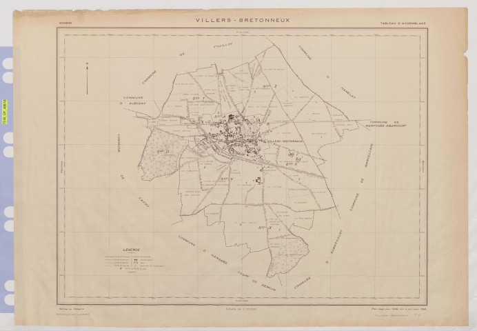 Plan du cadastre rénové - Villers-Bretonneux : tableau d'assemblage (TA)