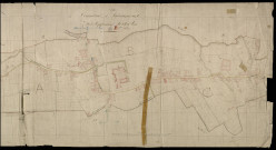 Plan du cadastre napoléonien - Gezaincourt : Chef-lieu (Le), A, B et C développées