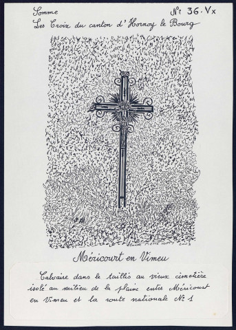 Méricourt-en-Vimeu : calvaire dans le taillis au vieux cimetière - (Reproduction interdite sans autorisation - © Claude Piette)