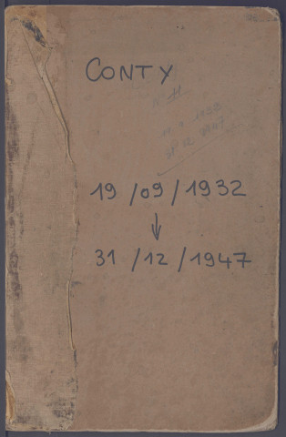 Table des successions et absences du bureau de Conty