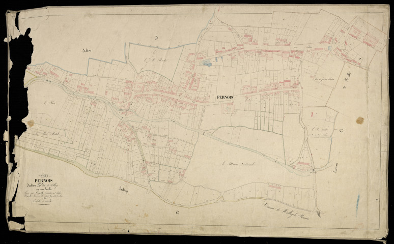 Plan du cadastre napoléonien - Pernois : Village (Le), B