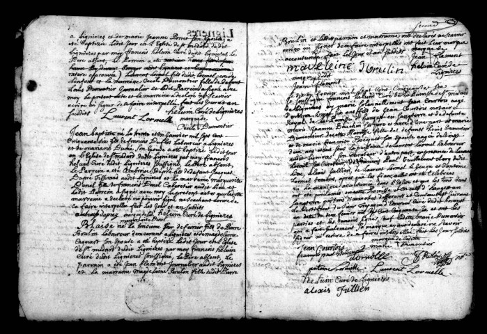 Lignières-lès-Roye (Saint-Médard) : baptêmes, mariages, sépultures