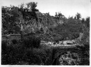 Les anciens remparts d'Albert, côté sud, portant les stigmates des combats de la Grande Guerre