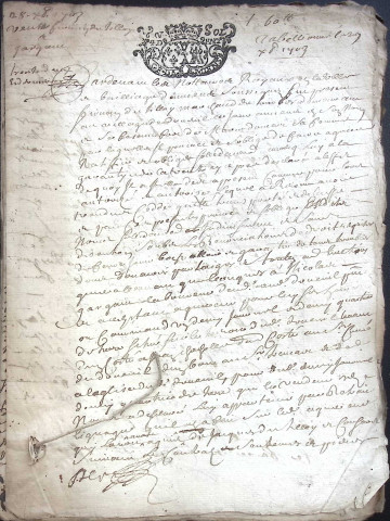 Etude de Me Nicolas Rouget à Amiens (étude n°5). Minutes de l'année 1703