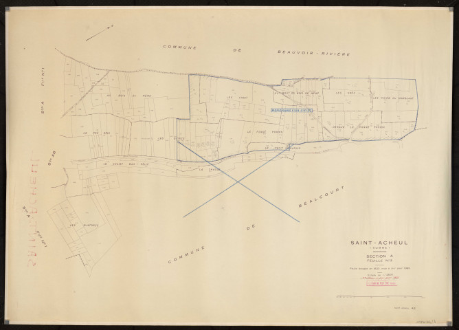Plan du cadastre rénové - Saint-Acheul : section A2