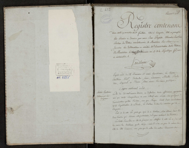 Délibérations du Directoire du district de Montdidier : 18 novembre 1794-10 mai 1795